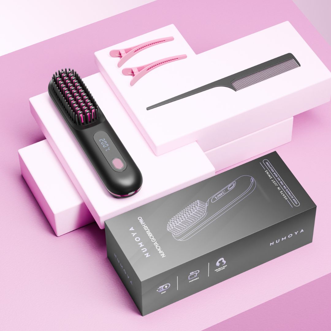 [NEW] Numoya Portable Straightener Brush - GoBrush PRO - NUMOYA