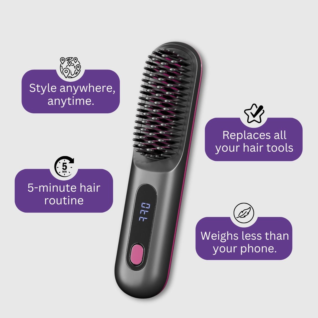 [NEW] Numoya Portable Straightener Brush - GoBrush PRO - NUMOYA